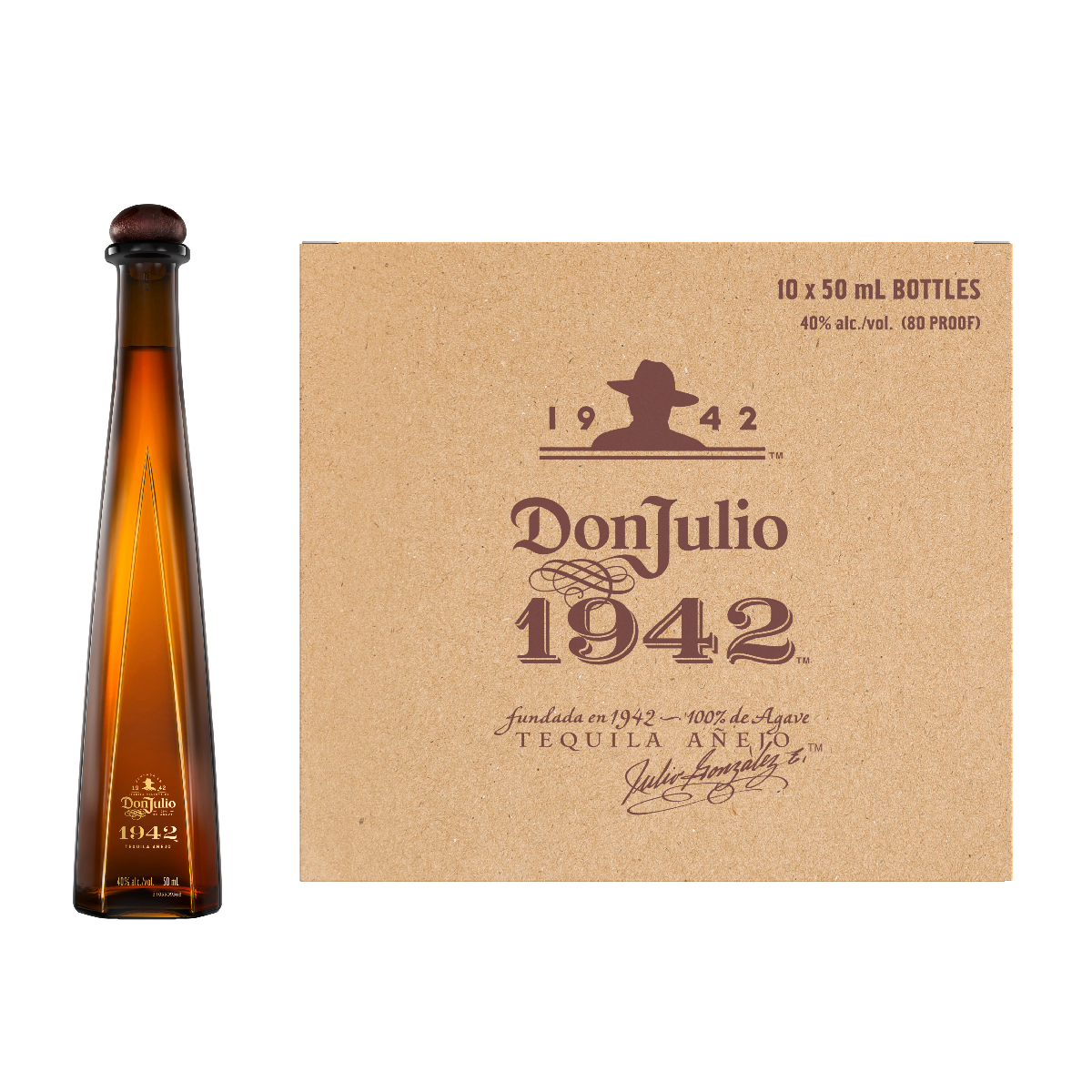 Don Julio 1942 Tequila Mini Bottle 10 Pack