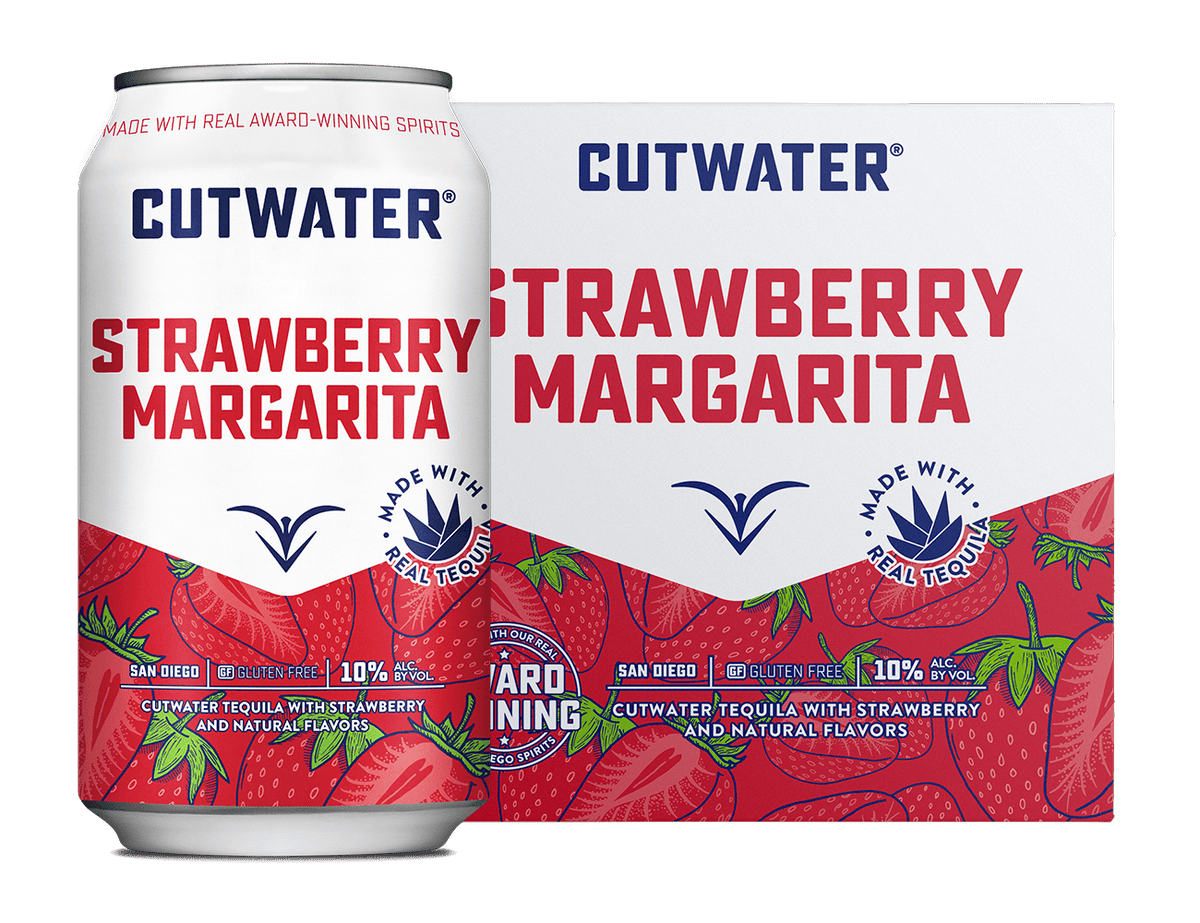 Cutwater Strawberry Margarita Ready to Drink Canned Cocktail - Barbank