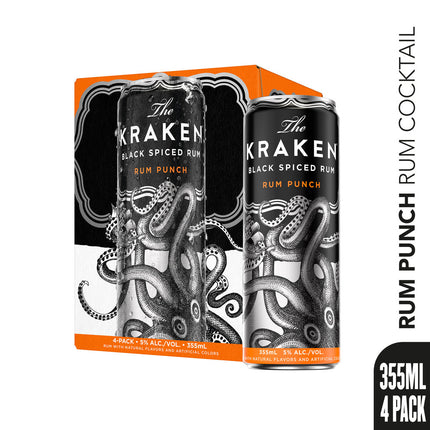 The Kraken Black Spiced Rum Punch (4 Pack) 355mL