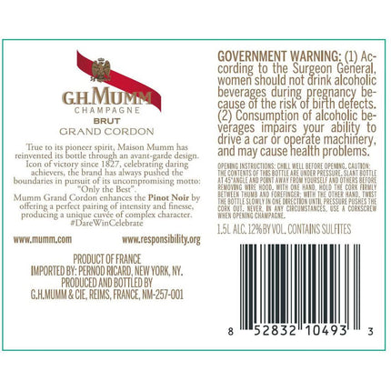 G.H. Mumm Grand Cordon Brut Champagne