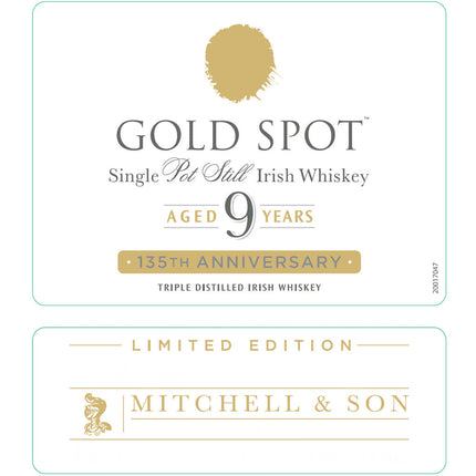 Gold Spot Irish Whiskey 135th Anniversary 700mL