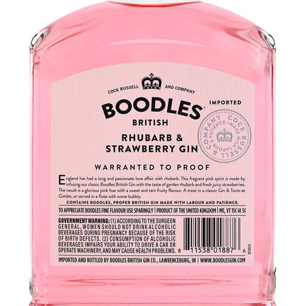 Boodles Rhubarb and Strawberry Gin
