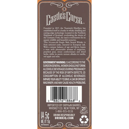 Orphan Barrel Castles Curse Single Malt Scotch 14 year