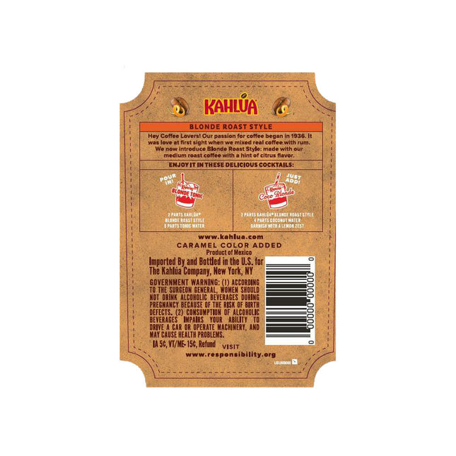 Kahlua Blonde Roast Coffee Liqueur