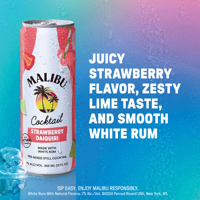 Malibu Strawberry Daiquiri Cocktail (4pack) 355mL