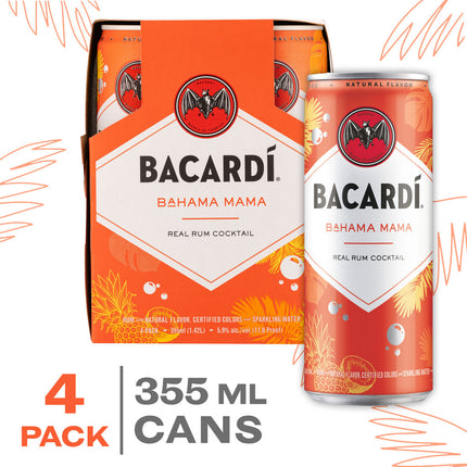 Bacardi Bahama Mama Real Rum Cocktail 4x355 ML