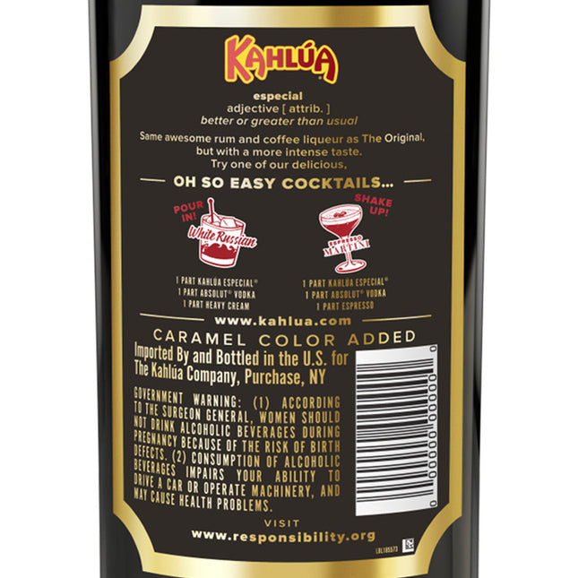 Kahlua Especial Rum Coffee Liqueur