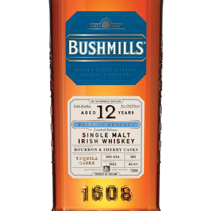 Bushmills Private Reserve Tequila Cask Whiskey 12 Years