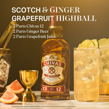 Chivas Regal 12 years with 2 Rock glass