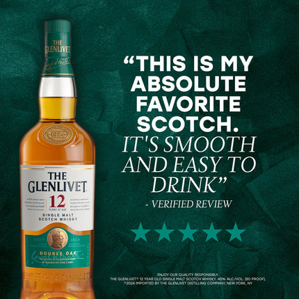 The Glenlivet Single Malt Scotch Whisky 12 year 375mL