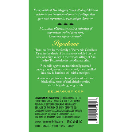 Del Maguey Mezcal Wild Papalome