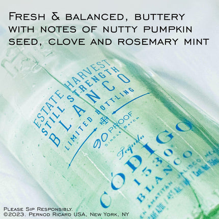 Codigo 1530 Blanco Estate Harvest Still Strength Blanco Limited Bottling