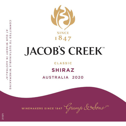 Classic Shiraz Jacobs Creek 2018