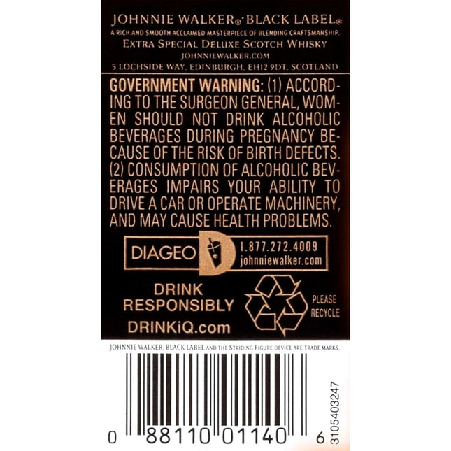 Johnnie Walker Black Label 12 year 1L