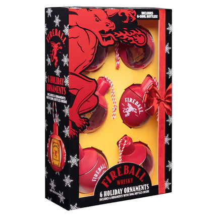 Fireball Holiday Ornament Gift Set (6 pack) 50mL