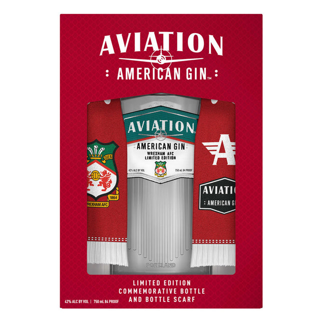 Aviation Gin Wrexham AFC Commemorative Bottle & Scarf Gift Set