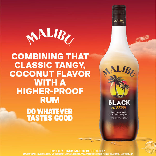 Malibu Black 70 Proof Coconut Rum Liqueur