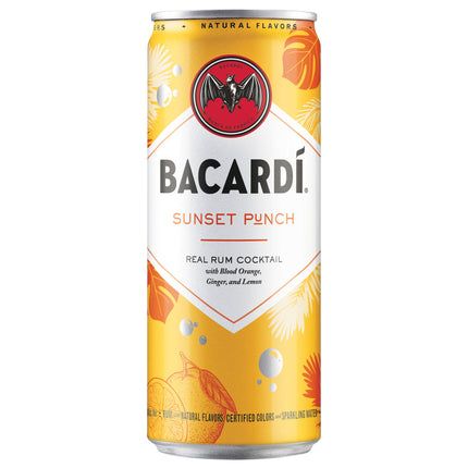 Bacardi Sunset Punch Real Rum Cocktail (4 Pack) 355mL
