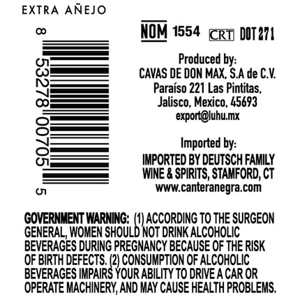 Cantera Negra Extra Añejo