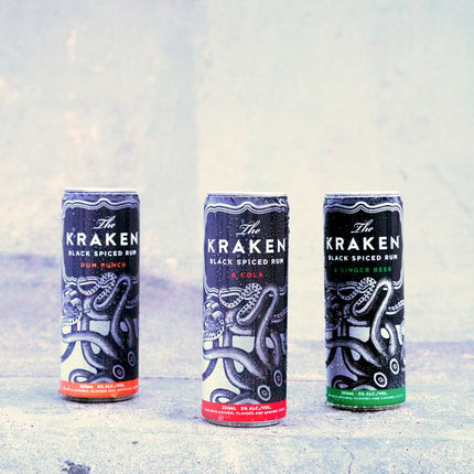 The Kraken Black Spiced Rum and Ginger Beer (4 Pack) 355mL