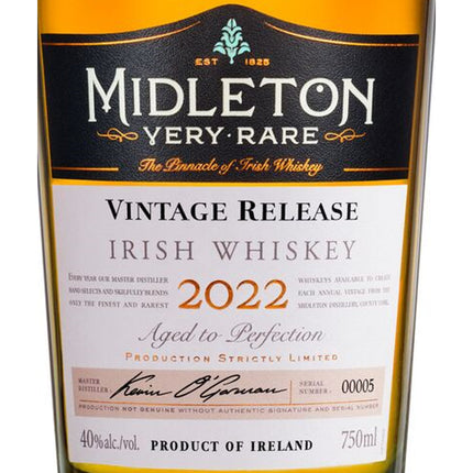 Midleton Very Rare Irish Whiskey 2022 Vintage