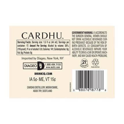 Cardhu 16 Year Single Malt Scotch 2022 Special Release