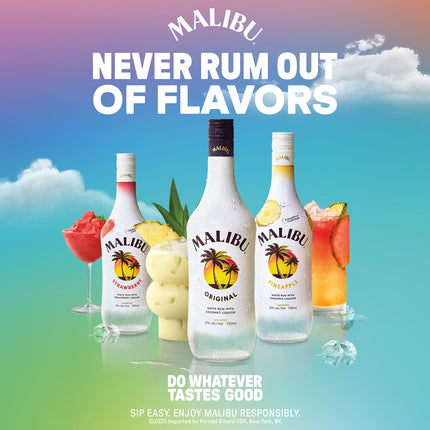 Malibu Black Coconut Rum Liqueur 1L