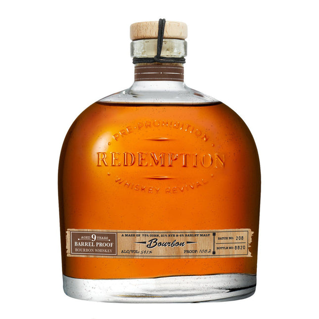 Redemption 9 Year Old Barrel Proof Bourbon Whiskey