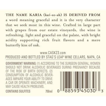 Stags Leap Wine Cellars Karia Napa Valley 2021