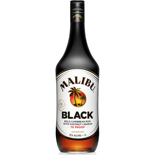 Malibu Black Coconut Rum Liqueur 1L