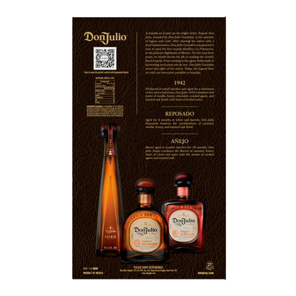 Don Julio Tequila Collection Pack with 1942, Reposado, and Añejo, Bottles 3 Pack