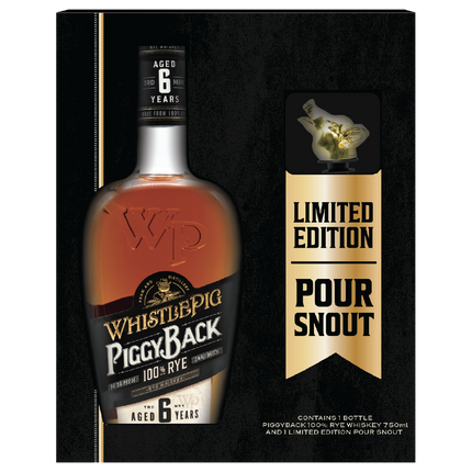 WhistlePig 6 Year Old Piggyback Rye W/ Limited Edition Pour Snout - Barbank