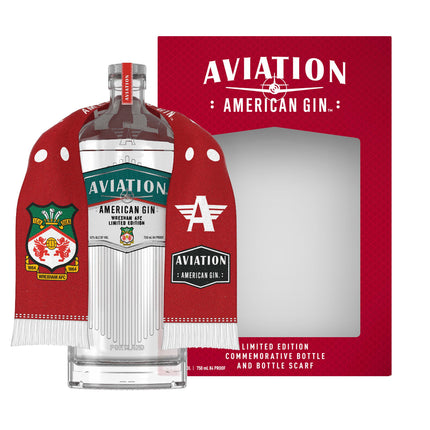 Aviation Gin Wrexham AFC Commemorative Bottle & Scarf Gift Set