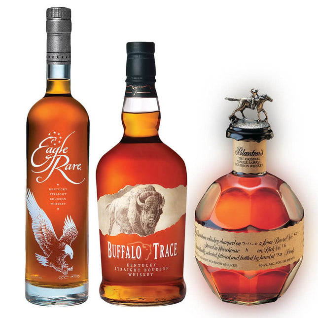Buffalo Trace, Blanton’s & Eagle Rare Bourbon 3-Bottle Combo Pack