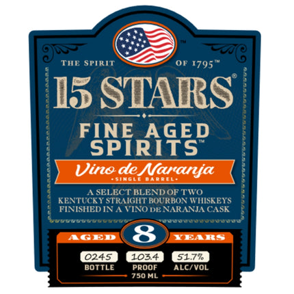 15 Stars Vino de Naranja Finished Blended Bourbon - Barbank