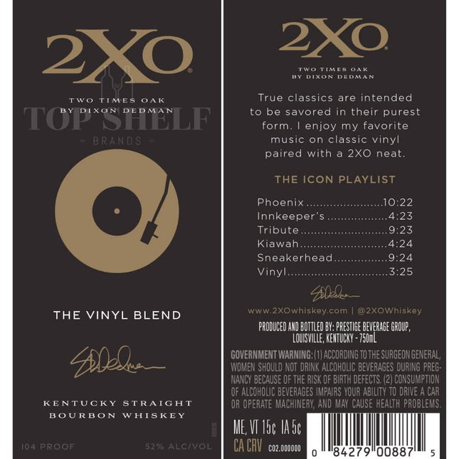 2XO The Vinyl Blend Straight Bourbon - Barbank