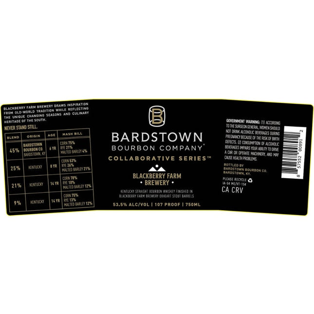 Bardstown Bourbon Collaborative Series Blackberry Farm Brewery - Barbank