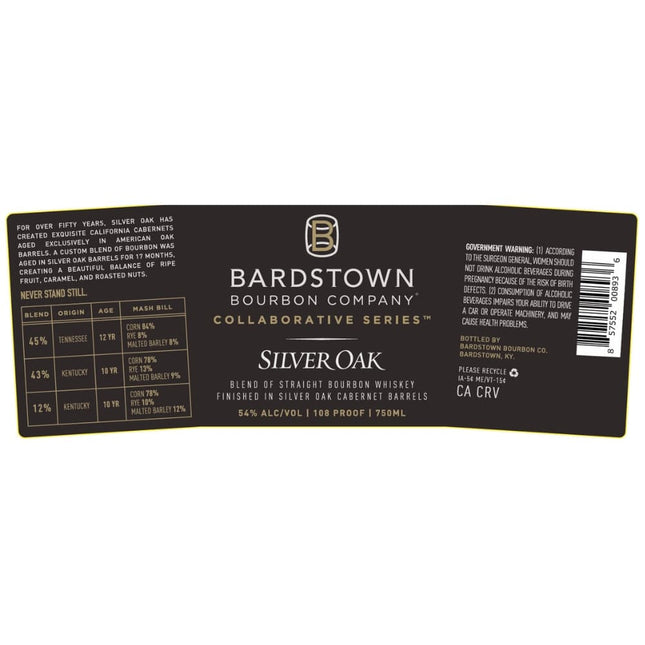Bardstown Bourbon Collaborative Series Silver Oak - Barbank