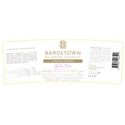 Bardstown Bourbon Single Barrel Bourbon Finished in a Cabernet Barrel - Barbank