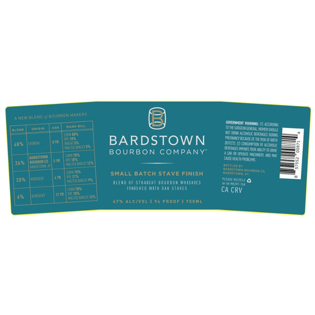 Bardstown Bourbon Company Small Batch Stave Finish Bourbon - Barbank