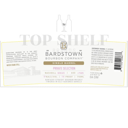 Bardstown Private Selection Bourbon Finished in Old Fashioned Barrel - Barbank