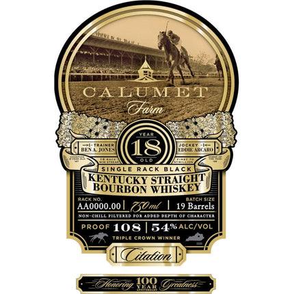 Calumet Farm 18 Year Old Straight Bourbon