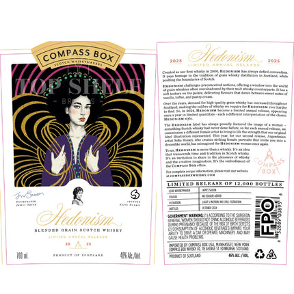 Compass Box Hedonism 2025 Release - Barbank