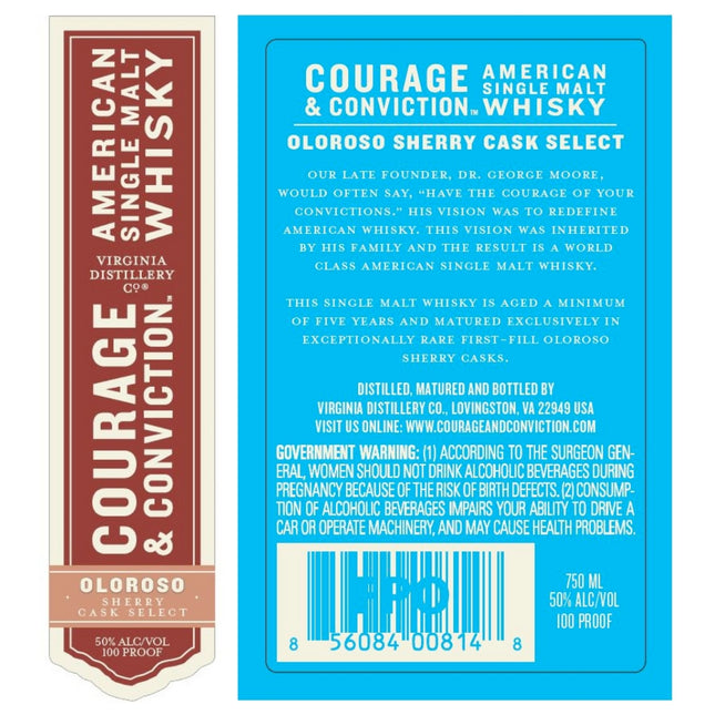 Courage & Conviction Oloroso Sherry Cask Select Single Malt Whisky - Barbank
