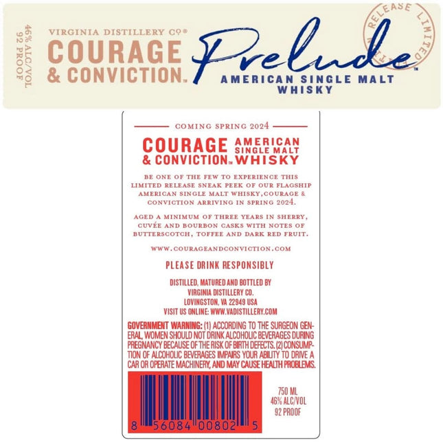 Courage & Conviction Prelude American Single Malt - Barbank