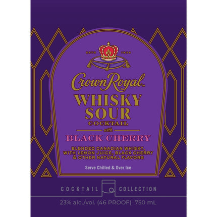 Crown Royal Black Cherry Whisky Sour Bottled Cocktail - Barbank