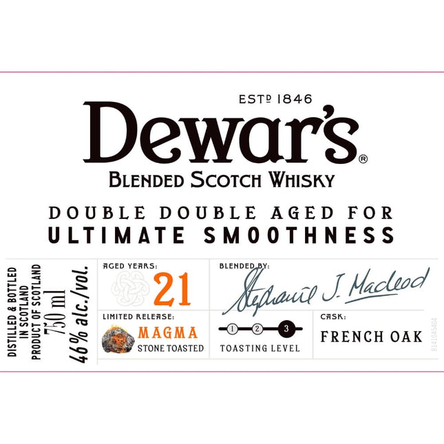 Dewar’s 21 Year Old Stone Toasted French Oak Cask - Barbank