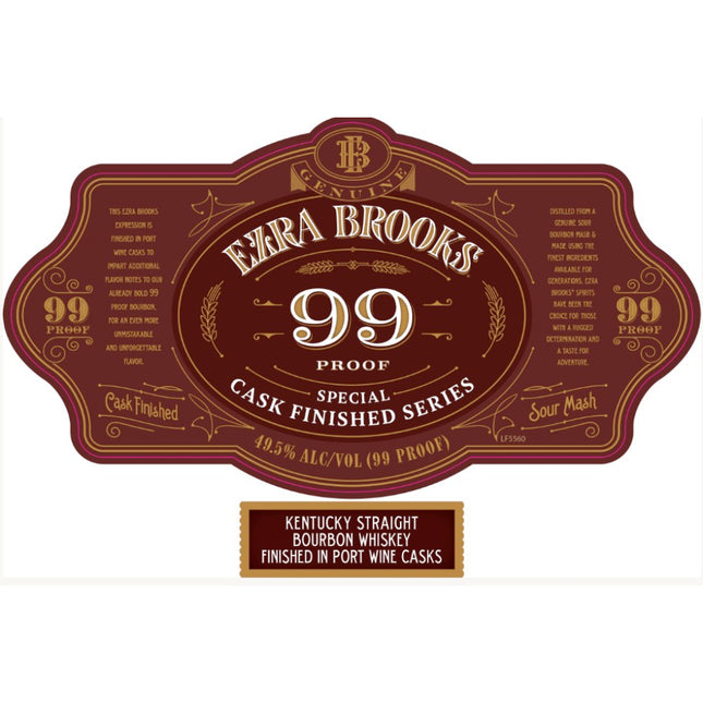 Ezra Brooks 99 Proof Bourbon Finished in Port Wine Casks - Barbank
