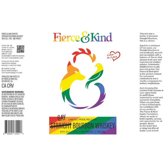 Fierce & Kind Limited Pride Release Gay Bourbon - Barbank