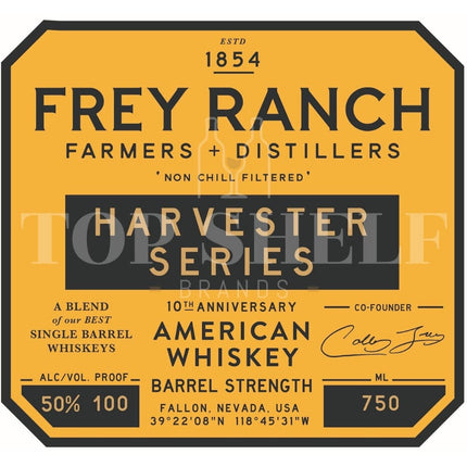 Frey Ranch Harvester Series 10th Anniversary American Whiskey - Barbank